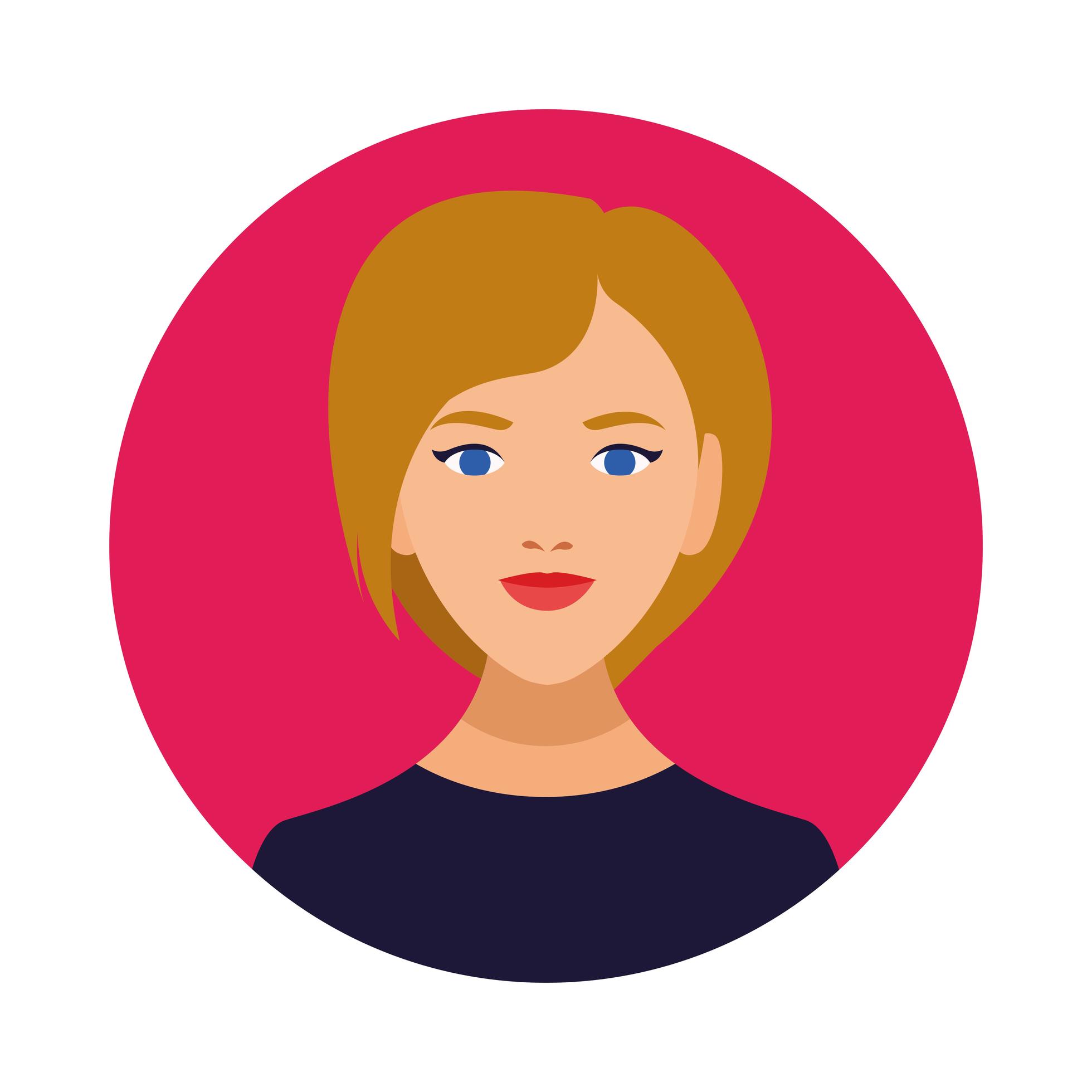 beautiful woman avatar character icon free vector